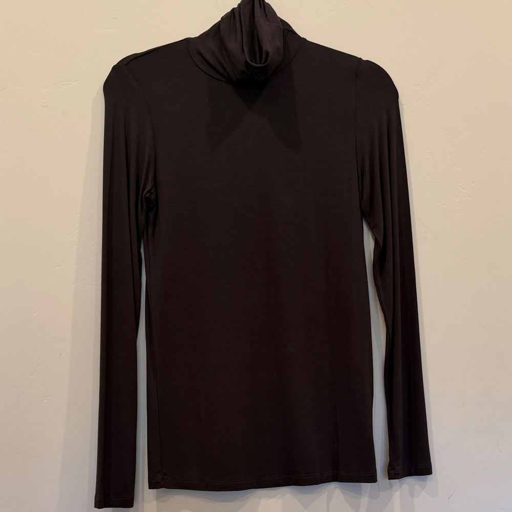 Majestic Paris Brown Long Sleeve Turtleneck